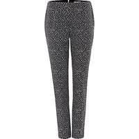 Damsel In A Dress Tribe Jacquard Trousers, Black/Ivory