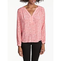 Pyrus Florence Silk Blouse, Starry Night Coral