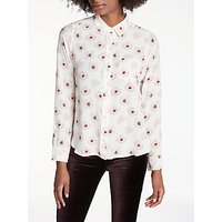 Rails Kate Poppies Print Silk Shirt, Pink Poppies