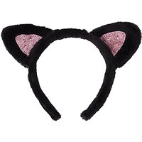 John Lewis Children's Halloween Light Up Cat Ears Headband, Black