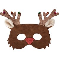 John Lewis Children's Christmas Reindeer Mask, Brown