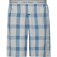 Calvin Klein Laudette Plaid Lounge Shorts, Grey/Blue