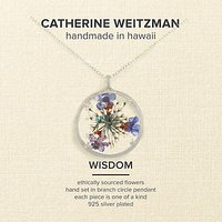 Catherine Weitzman Large Wisdom Flower Round Pendant Necklace, Silver/Multi