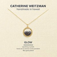 Catherine Weitzman Mini Crystal Gem Shaker Round Pendant Necklace