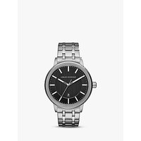 Armani Exchange AX1455 Men's Date Bracelet Strap Watch, Silver/Black
