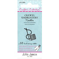 John James Crafters Crewel Collection Embroidery Needles, Pack Of 10