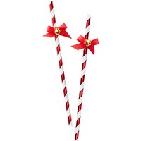 Ginger Ray Paper Straws With Bells, Pack Of 10