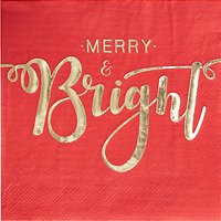 Ginger Ray Merry & Bright Napkins, Pack Of 20