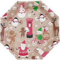 Ginger Ray Santa & Friends Paper Plates, Pack Of 8
