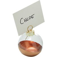 Ginger Ray Rose Gold Bauble Place Cards, Pack Of 6