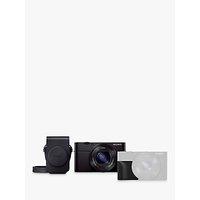 Sony Cyber-shot DSC-RX100 III Camera, HD 1080p, 20.1MP, 2.9x Optical Zoom, Wi-Fi, NFC, OLED EVF, 3” Screen With Case & Attachment Grip Kit