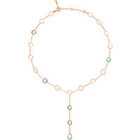 Auren Amethyst Rainbow Moonstone Topaz Lariat Necklace, Multi