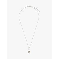 Lido Pearls Diamond Shaped Pearl Drop Pendant Necklace, Silver