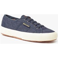 Superga 2750 Quilted Lace Up Plimsolls, Navy