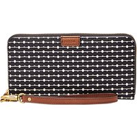Fossil Emma Large Printed Zip Clutch Purse