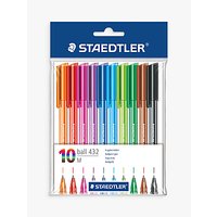 Staedtler Ballpoint Multi Coloured Pens, Pack Of 10