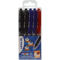 Pilot Pen Frixon Erasable Gel Ink Roller Ball Pen, Multi, Pack Of 5