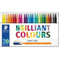 Staedtler Triplus Coloured Marker Pens, Pack Of 30
