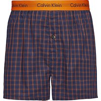 Calvin Klein Cary Plaid Slim Fit Boxers, Navy