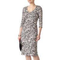 Pure Collection V-Neck Jersey Wrap Dress, Leopard Print