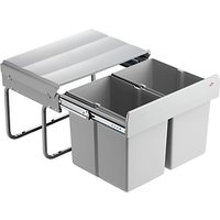 Wesco Shorty Double Pull-Out Kitchen Bin, 30L, Grey