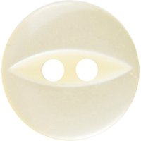 Groves Fish Eye Button, 16mm, Pack Of 6, Cream