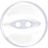 Groves Fish Eye Button, 19mm, Pack Of 5, Clear