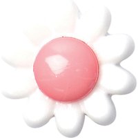 Groves Flower Button, 13mm, Pack Of 3, Pink/White