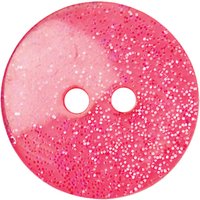 Groves Glitter Button, 17mm, Pack Of 3, Pink