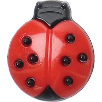 Groves Ladybird Button, 17mm, Pack Of 3, Red