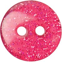 Groves Glitter Button, 12mm, Pack Of 5, Pink
