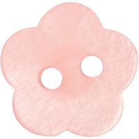 Groves Flower Button, 12mm, Pack Of 5, Pink