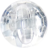 Groves Acrylic Button, 11mm, Pack Of 5, Clear