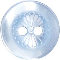 Groves Patterned Button, 12mm, Pack Of 7, Blue