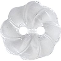 Groves Patterned Button, 12mm, Pack Of 4, Clear