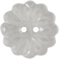 Groves Patterned Button, 22mm, Pack Of 2, Clear