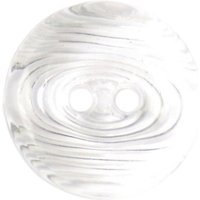Groves Patterned Button, 15mm, Pack Of 4, Clear