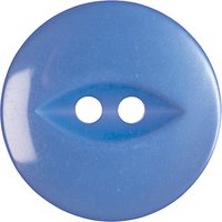 Groves Fish Eye Button, 13mm, Pack Of 7, Blue