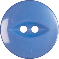 Groves Fish Eye Button, 16mm, Pack Of 6, Deep Blue