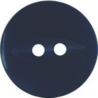 Groves Fish Eye Button, 16mm, Pack Of 6, Navy Blue