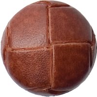 Groves Leather Look Button, 17mm, Pack Of 4, Brown