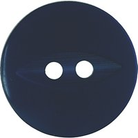 Groves Fish Eye Button, 13mm, Pack Of 8, Navy Blue