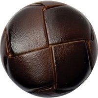 Groves Leather Look Button, 22mm, Pack Of 2, Brown