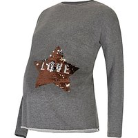 Séraphine Elijah Long Sleeve Maternity Sweater, Charcoal