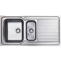 Clearwater Zumba 1.5 Bowl Inset Kitchen Sink, Stainless Steel