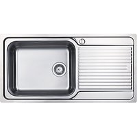 Clearwater Zumba Single Bowl Inset Kitchen Sink, Stainless Steel