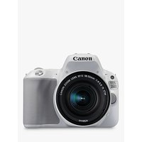 Canon EOS 200D Digital SLR Camera With 18-55mm F/4-5.6 IS STM Lens, 1080p Full HD, 24.2MP, Wi-Fi, Bluetooth, NFC, Optical Viewfinder, 3 Vari-angle Touch Screen, White