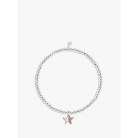 Joma Sterling Silver Plated Astra Star Bracelet, Silver/Rose Gold