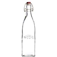 Kilner 1L Clear Glass Square Clip Top Bottle