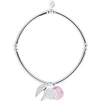 Joma Story Guardian Angel Crystal Charm Bracelet, Silver/Pink